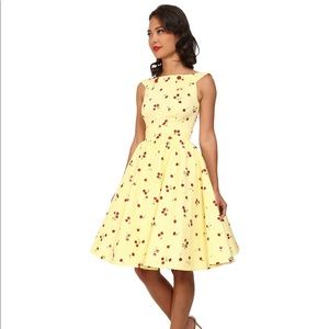 Stop Staring! Cherry Lemon Swing dress